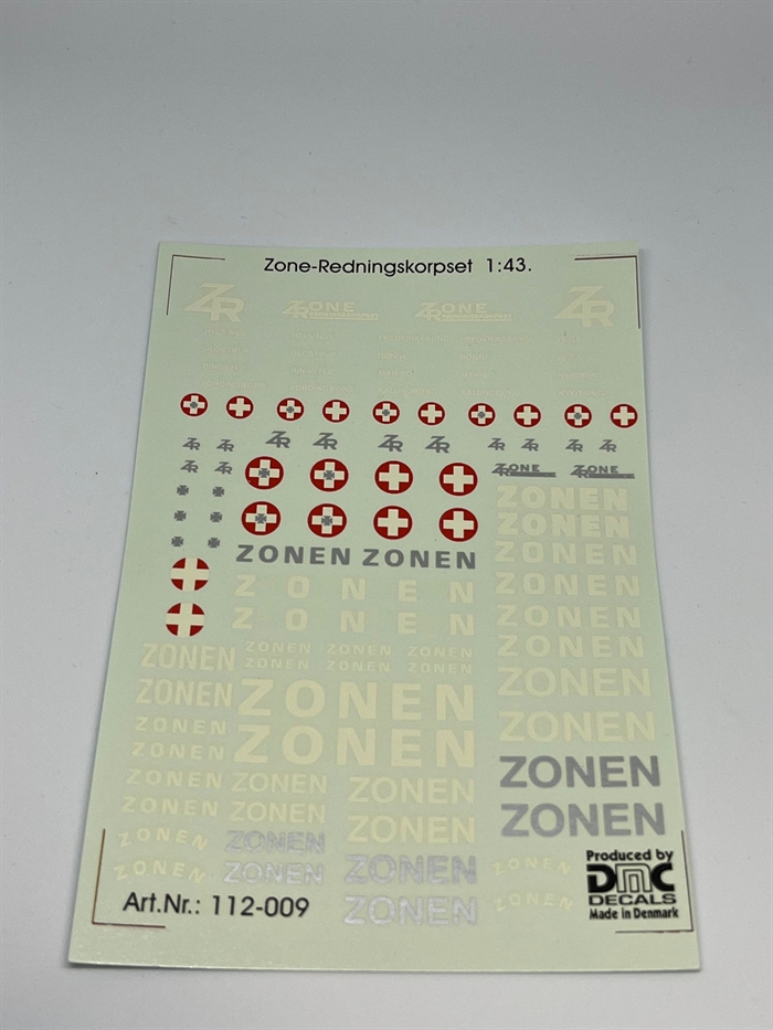 DMC Decals DP 112-009  Zonen Redningskorpset 1:43