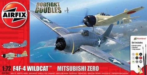 Airfix 50184 Grumman F4F-4 Wildcat & Mitsubishi Zero Dogfight Doubles - Gift Set 1/72