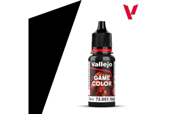 Vallejo 72051 Game Color Black, 18 ml