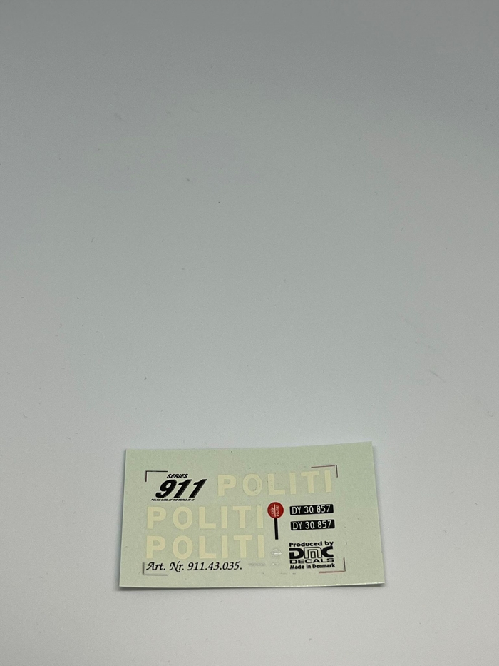 DMC Decals DP 911.43.035 Politi 1:43