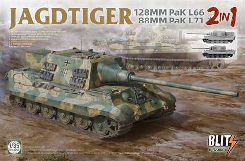 Takom 8008 Jagdtiger 128MM PaK L66/88MM PaK L71 (2in1) 1/35