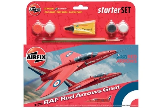 Airfix 55105 Red Arrows Gnat, start sæt, 1/72