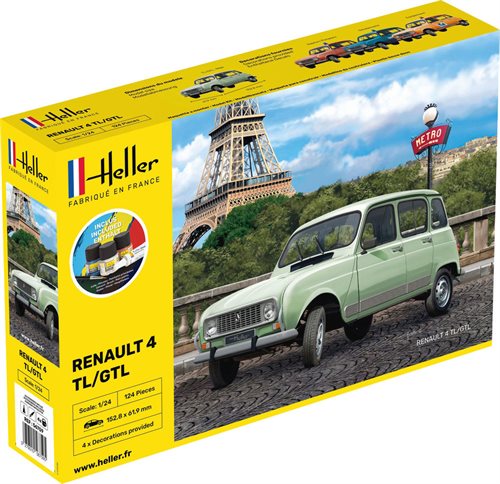 Heller 56759 STARTER KIT RENAULT 4L 1/24 