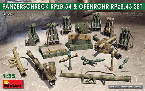 Mini Art 35263 Våbensæt Panzerschreck RPzB.54&ovnrør RPzB.43 sæt 1/35