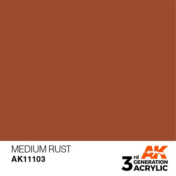 AK11103 Akryl maling, 17 ml, medium rust - standard