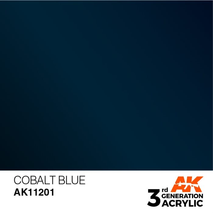 AK11201 Akryl maling, 17 ml, cobalt blue - metallic