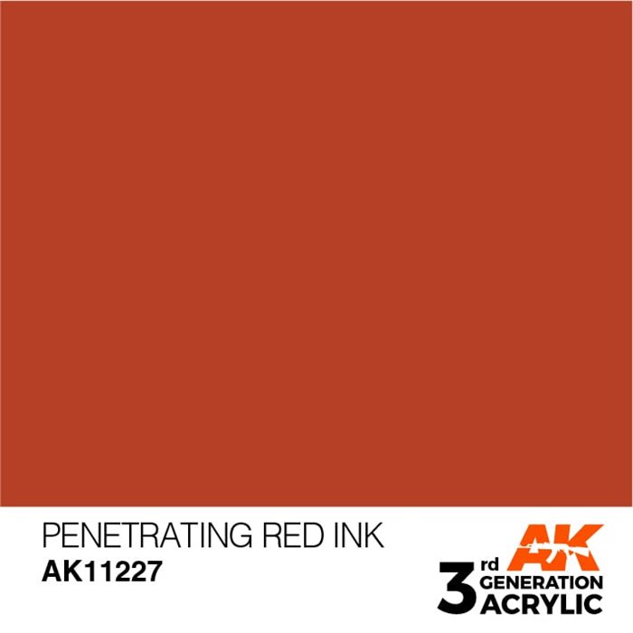 AK11227 Akryl maling, 17 ml, penetrating red - ink