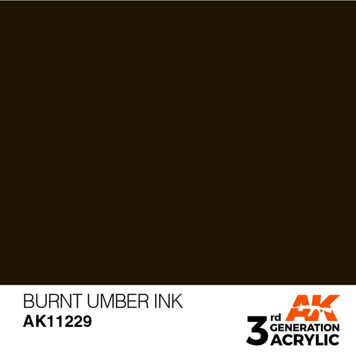 AK11229 Akryl maling, 17 ml, burnt umber - ink