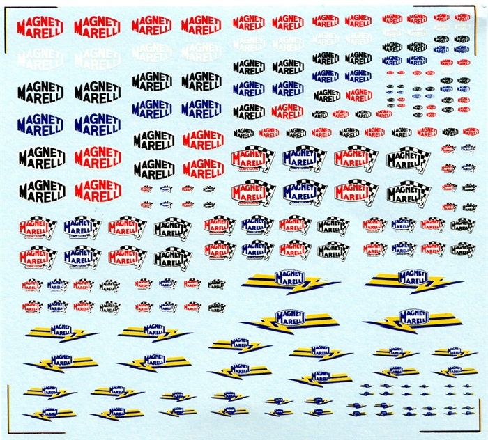 DMC Decals SP-088 Magneti Marelli sponsordecals 1/24 - 1/32 - 1/43