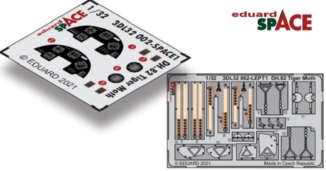 Eduard 3DL32002 DeHavilland DH.82A Tiger Moth 1/32