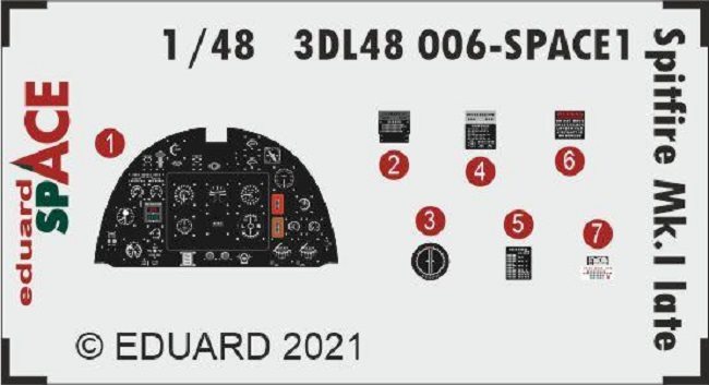 Eduard 3DL48006 Supermarine Spitfire Mk.I Late 1/48