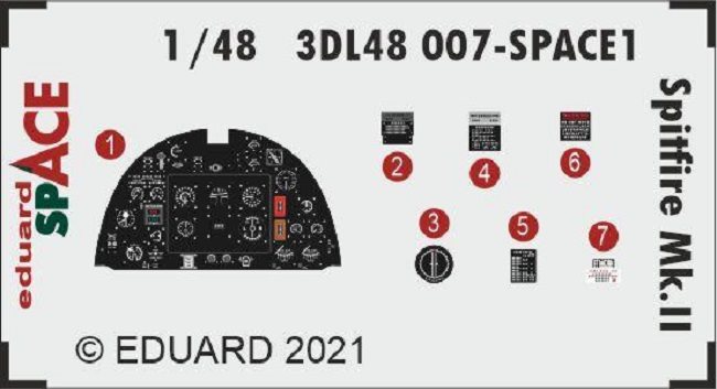 Eduard 3DL48007 Supermarine Spitfire Mk.II1/48