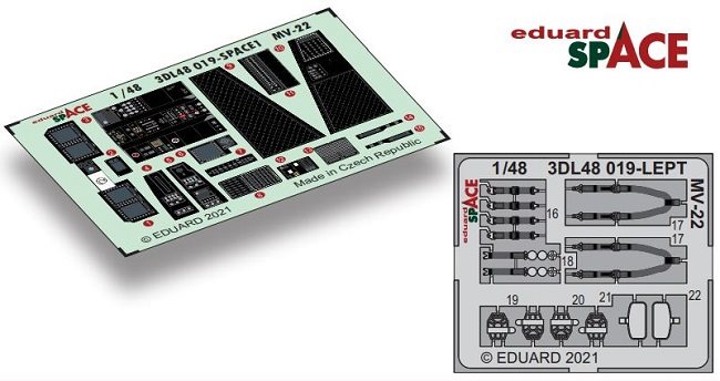 Eduard 3DL48019 Bell Boeing MV-22 Osprey 1/48