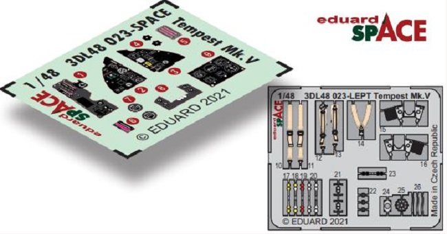 Eduard 3DL48023 Hawker Tempest Mk.V 1/48