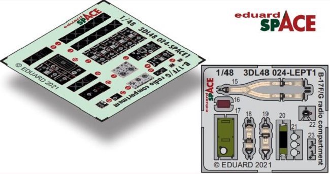 Eduard 3DL48024 Boeing B-17F/G Radio Compartment 1/48