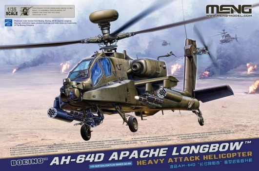 Meng QS-004 BOEING AH-64D APACHE LANGbue HELIKOPTER 1/35