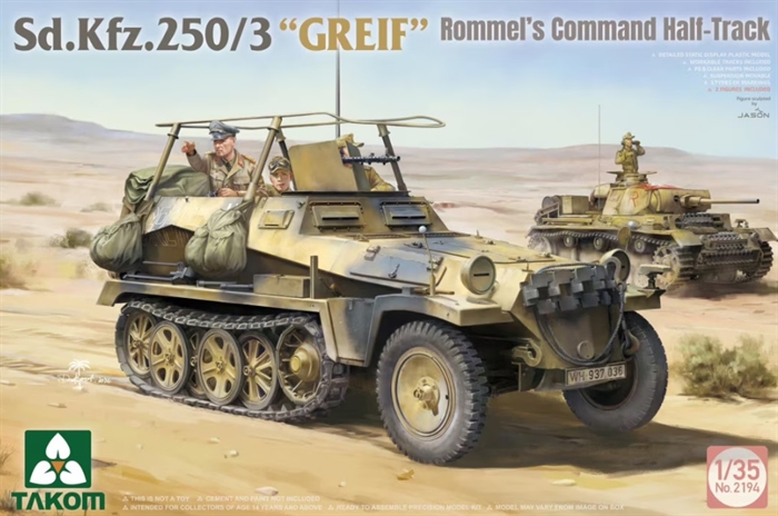 Takom 2194 SD.KFZ.250/3"GREIF" ROMMEL\'S KOMMANDO HALVSPOR 1/35