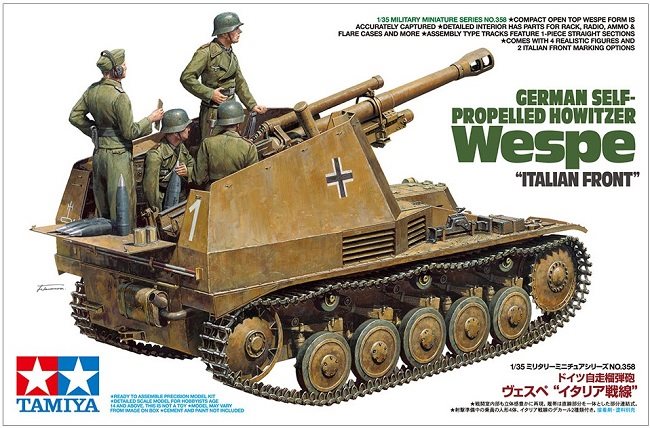 Tamiya 35358 SP Howitzer Wespe "Itallian Front" - 1:35