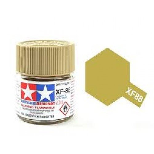 Tamiya 81788 Akryl maling, XF88, Dark Yellow 2, 10 ml