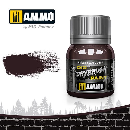 Ammo by MIG 0618 DRYBRUSH Chipping, 40 ml