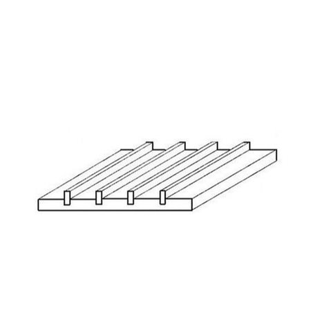 Evergreen 4521 plastik plade m forhøjninger. 4,8 mm