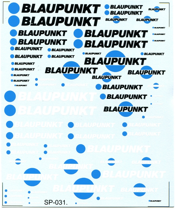 DMC Decals SP-031 Blaupunkt 1/24 - 1/32 - 1/43