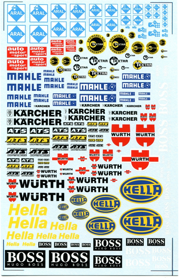 DMC Decals SP-065 Tyske Sponsordecals 1/24 - 1/32 - 1/43