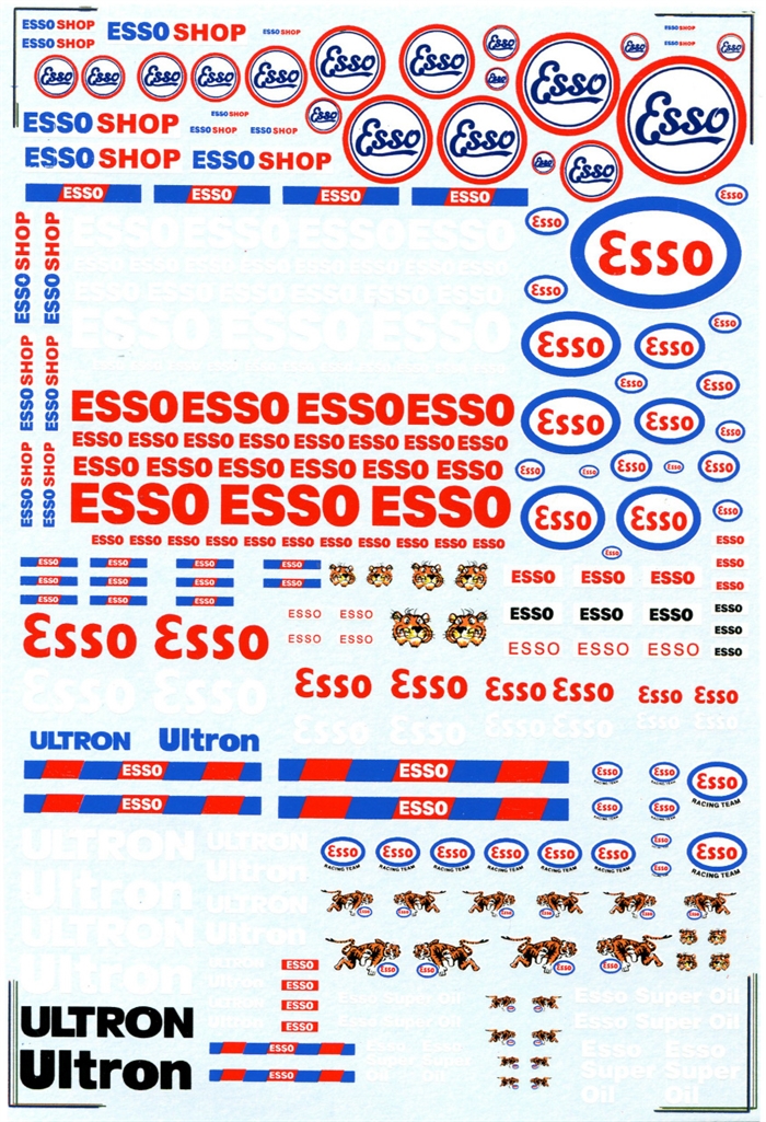 DMC Decals SP-002 Esso 1/24 - 1/32 - 1/43