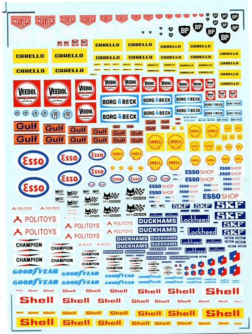 DMC Decals SP-073 Design varianter af populære decals 1/24 - 1/32 - 1/43