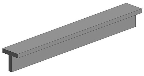 Evergreen 00761 T-profil, 35 cm lang, højde/bredde 0,9 mm. 4 stk NYHED 2018